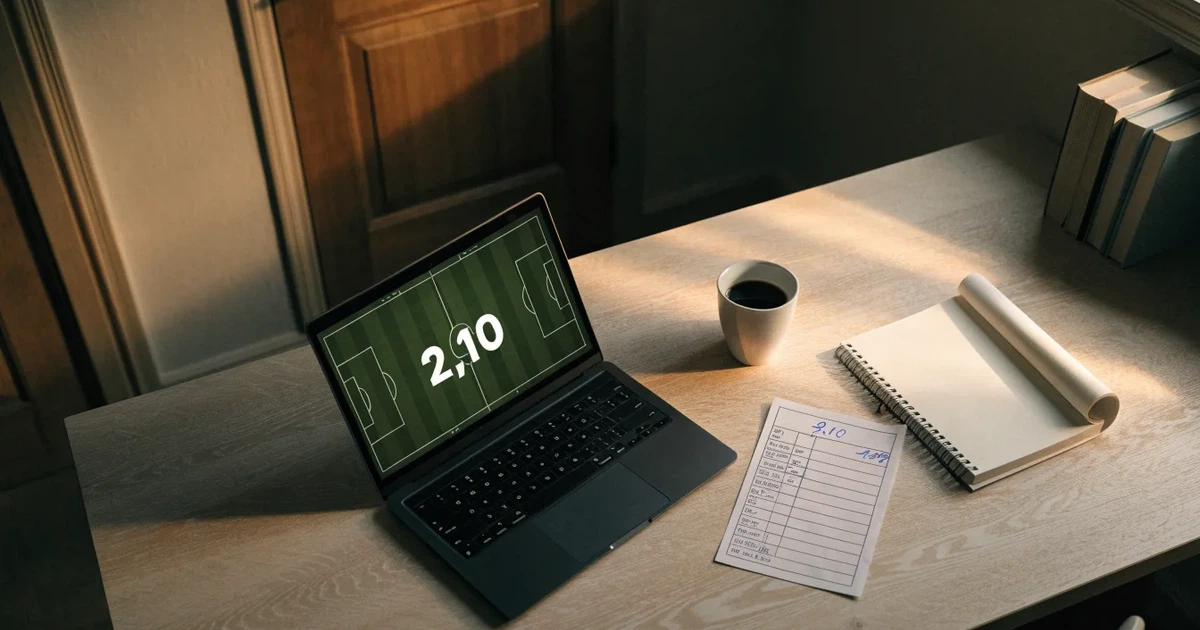 Ein Laptop mit geschlossenem Deckel steht neben einer Kaffeetasse und einem Notizbuch auf einem hellen Schreibtisch.