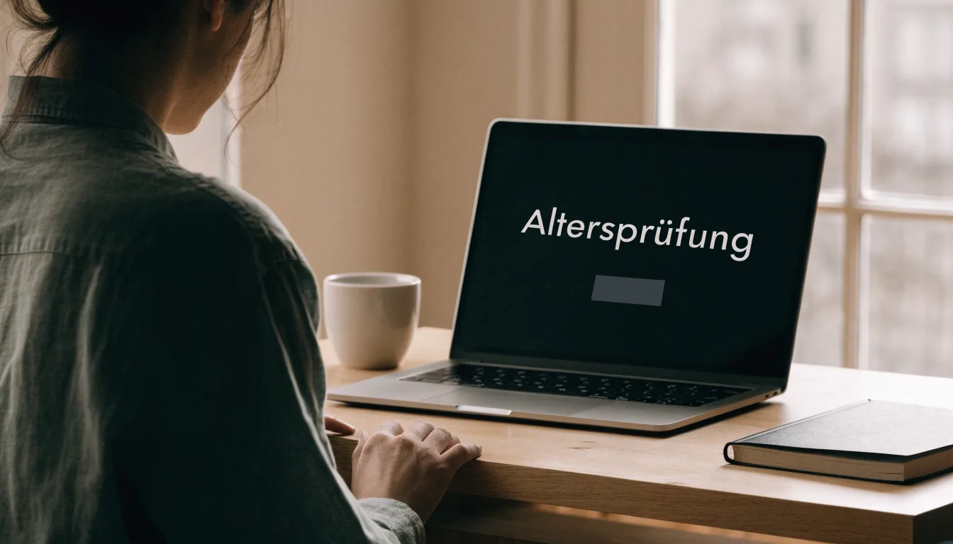 Ein hölzerner Richterhammer liegt auf einer polierten Holzplatte, dahinter ein unscharfes Fenster mit Tageslicht.